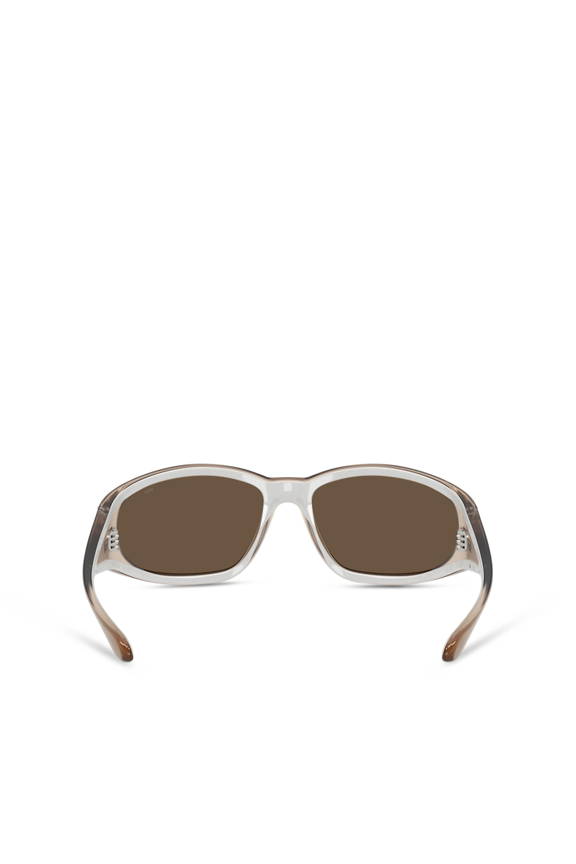 Diesel - 0DL3002, Lunettes de soleil rectangulaires en acétate Mixte in Marron - 4