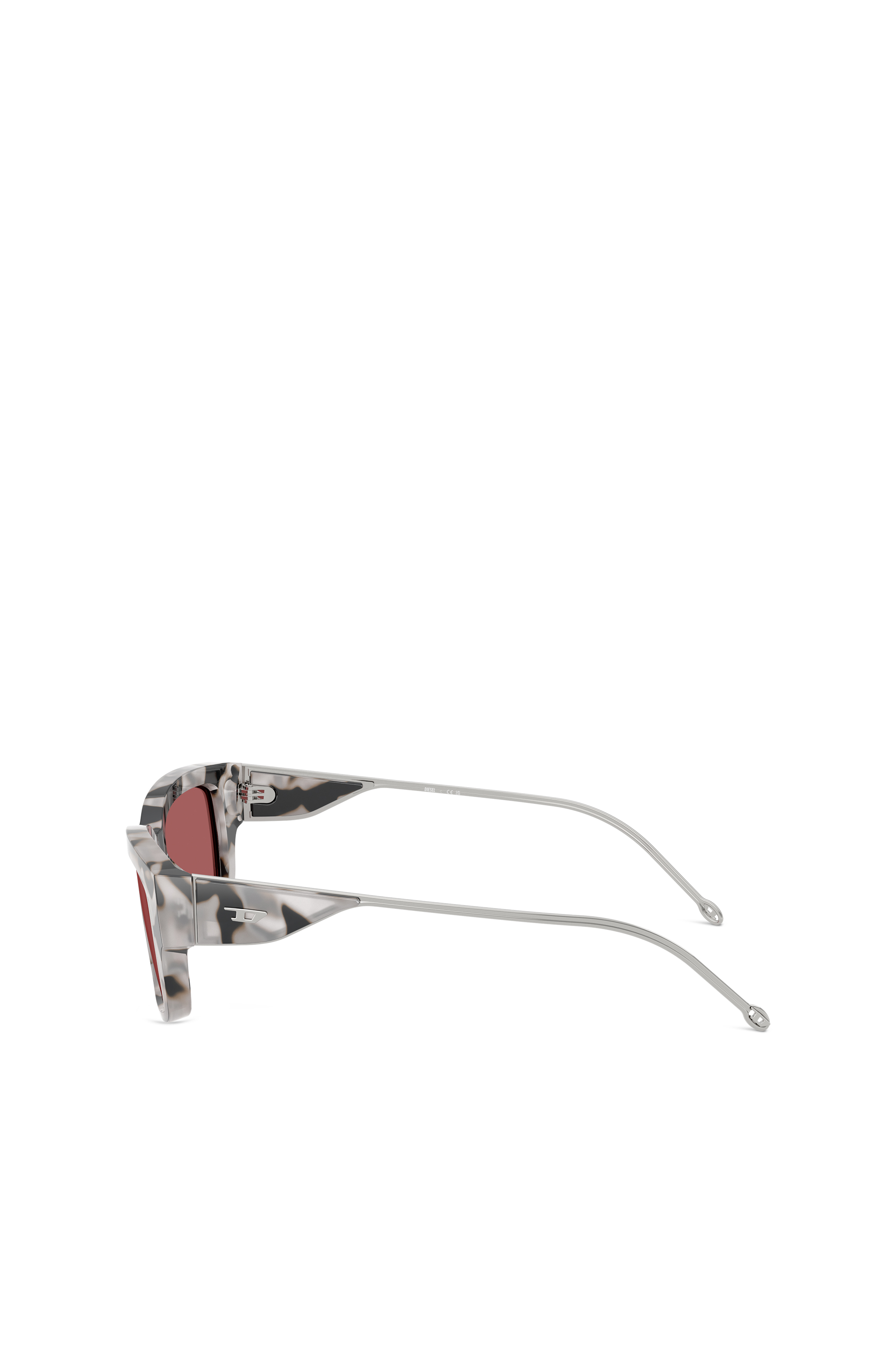 Diesel - 0DL2002 SIZE 56, Lunettes de soleil rectangulaires Mixte in Rouge - 3